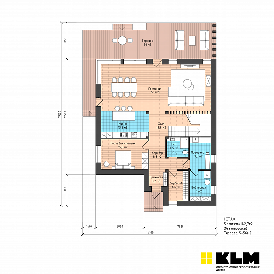 Проект дома КЛМ 039